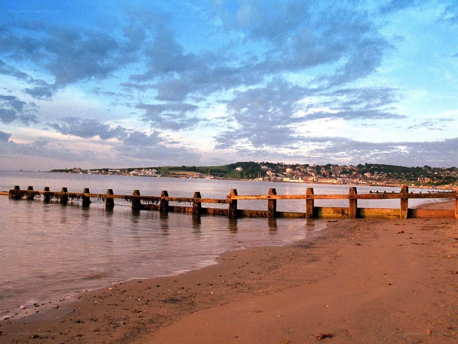 Pier at seaside town
