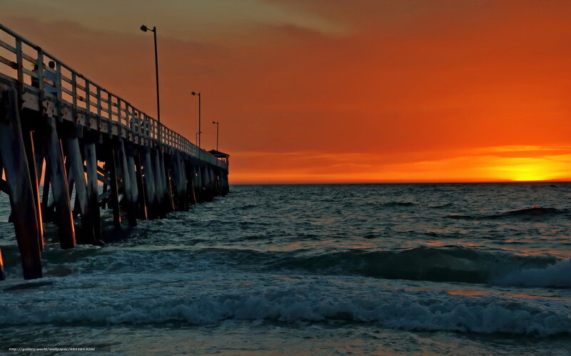 Pier at sunset