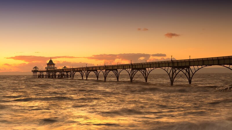 Pier at Sunset — Orange, Ocean