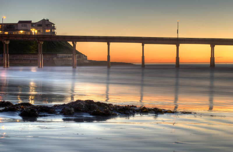 Pier at Sunset — Orange, Serene