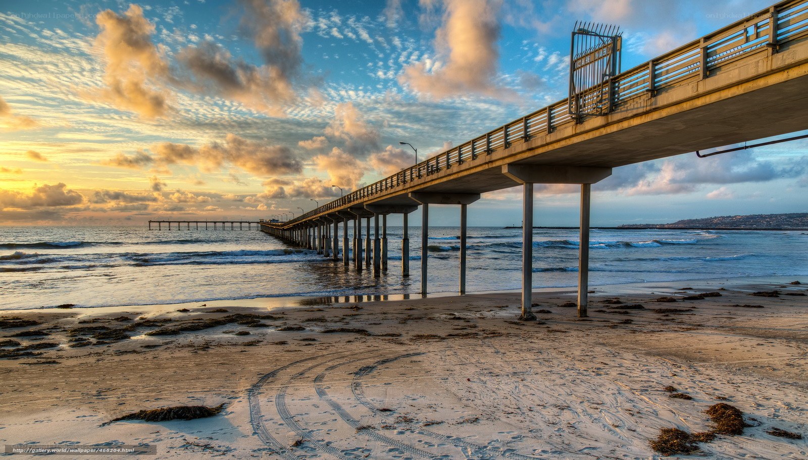 Pier at sunset with ocean view