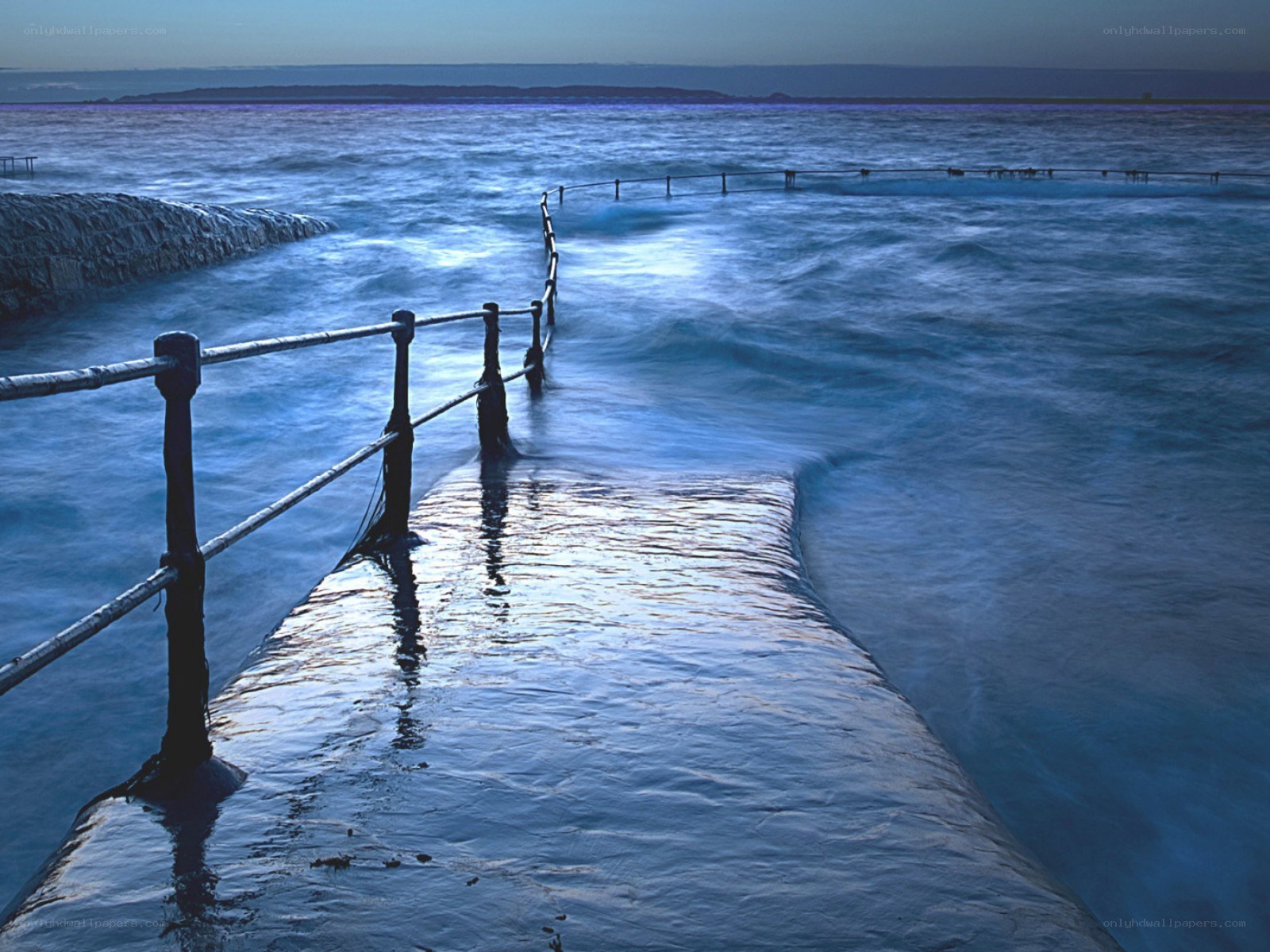 Pier at the ocean edge