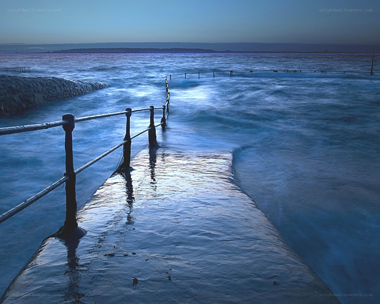 Pier at the ocean edge