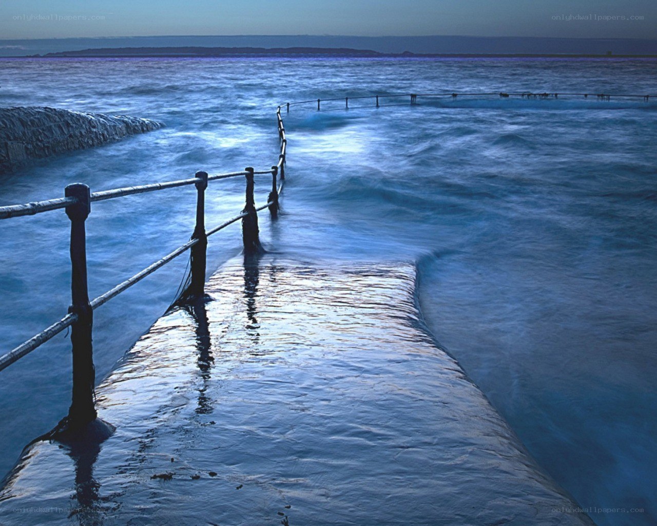 Pier at the ocean edge