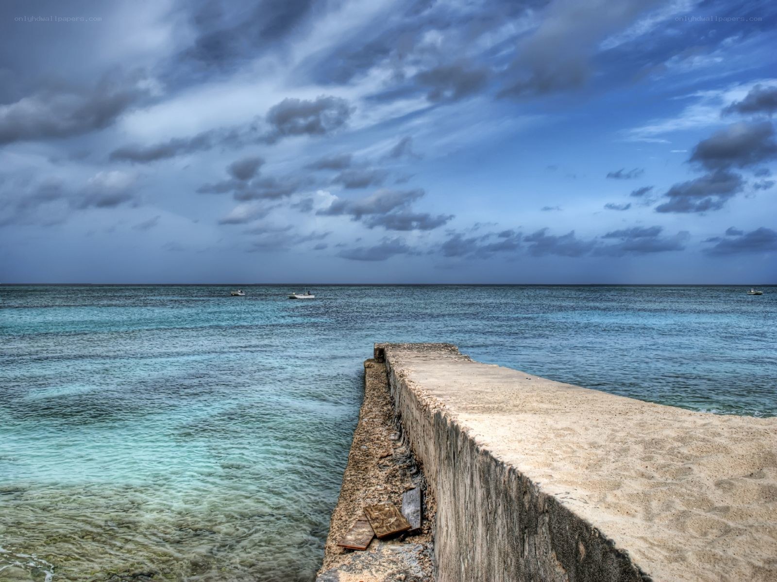 Pier at the ocean's edge