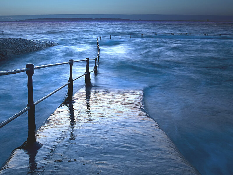 Pier at the ocean's edge
