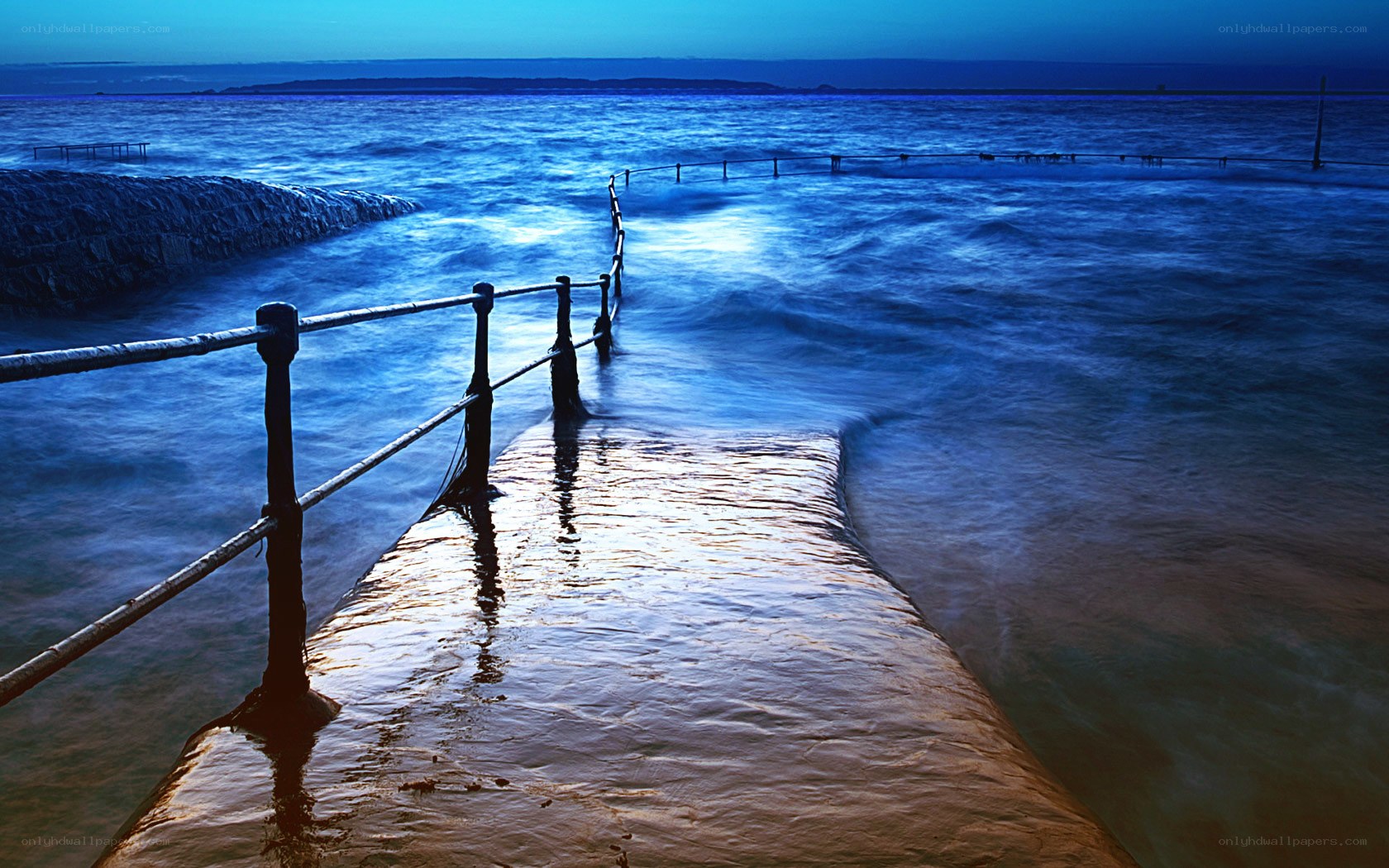 Pier at the ocean's edge