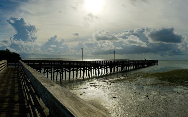 Pier at the water's edge