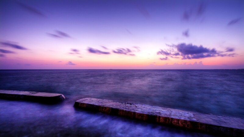 Pier at Twilight — Purple, Serene, Sunset
