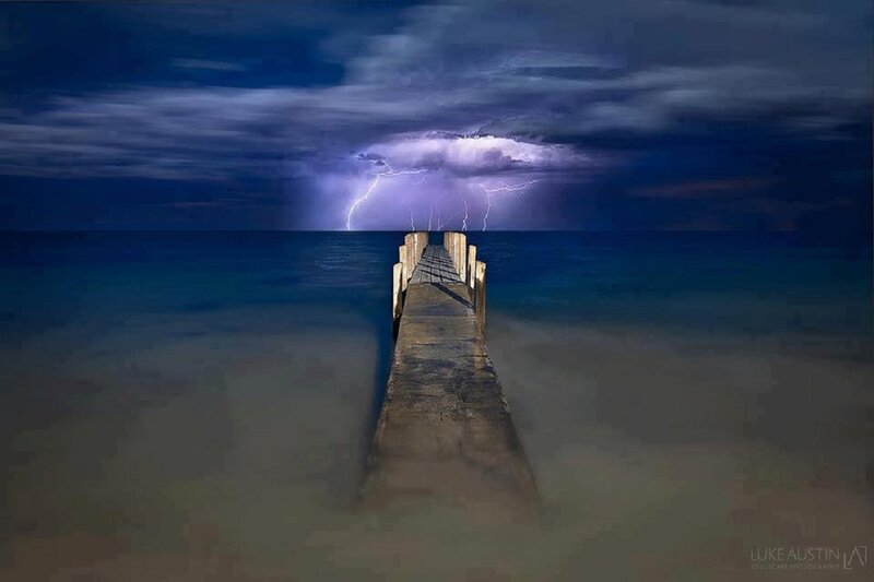 Pier During Thunderstorm