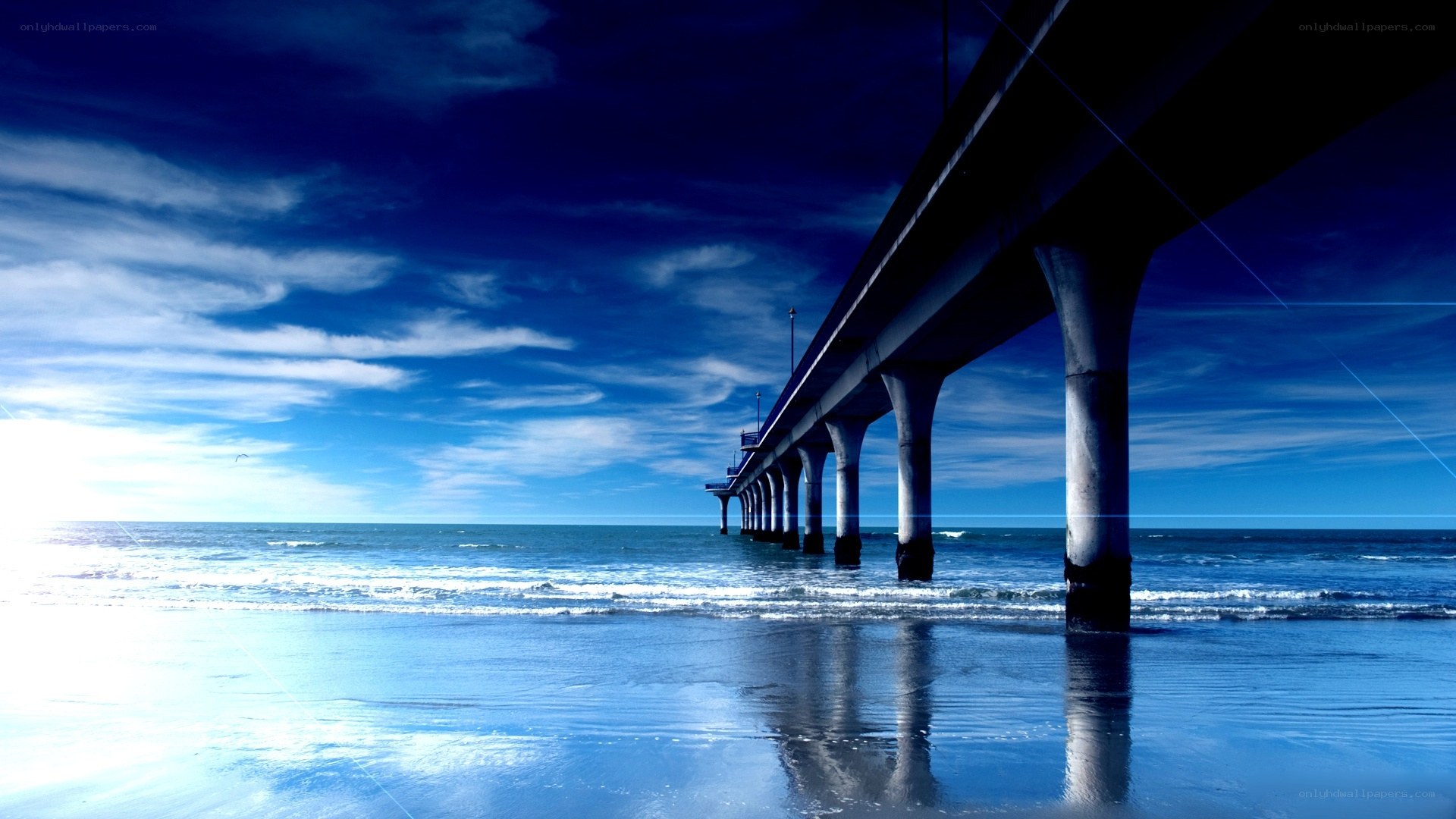 Pier extending into the ocean