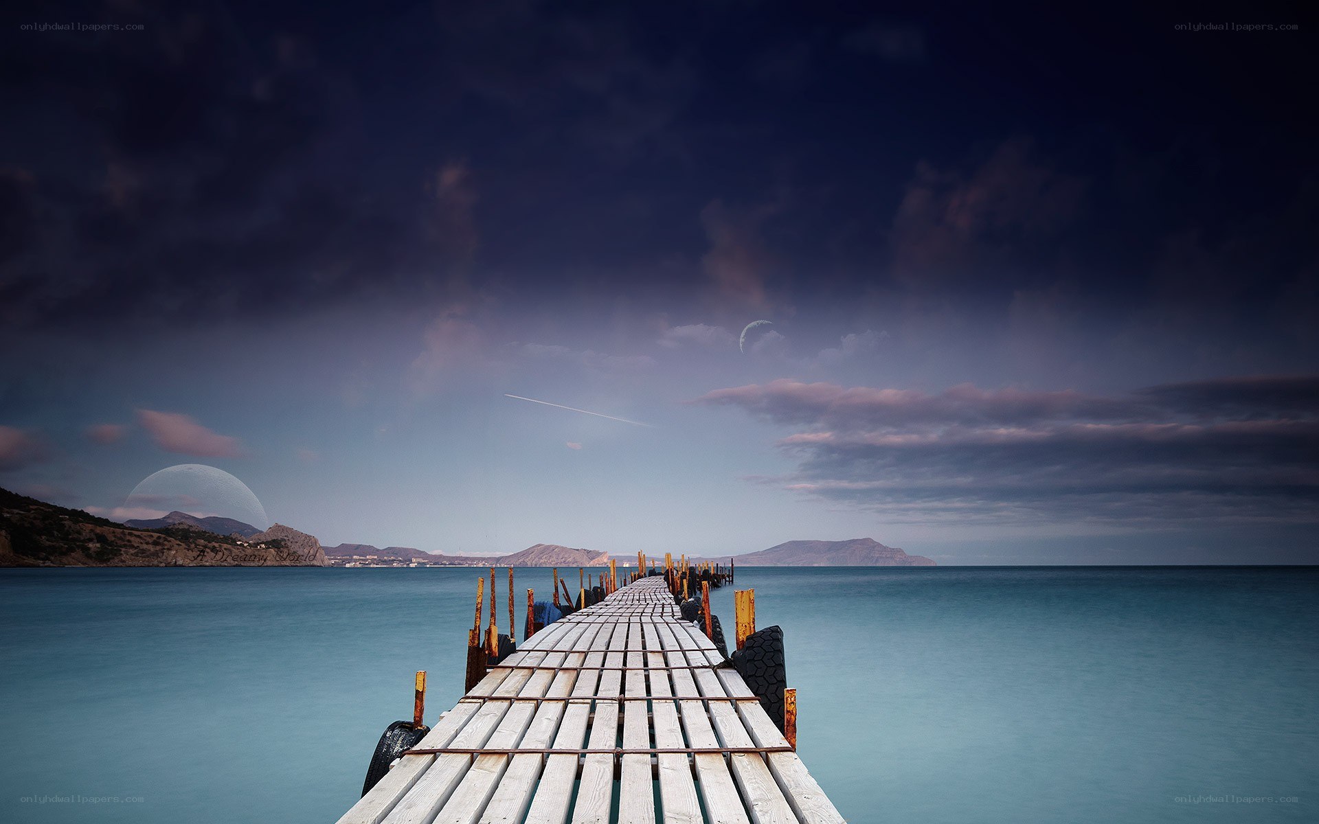 Pier extending into the sea