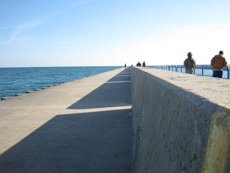 Pier extending into the sea