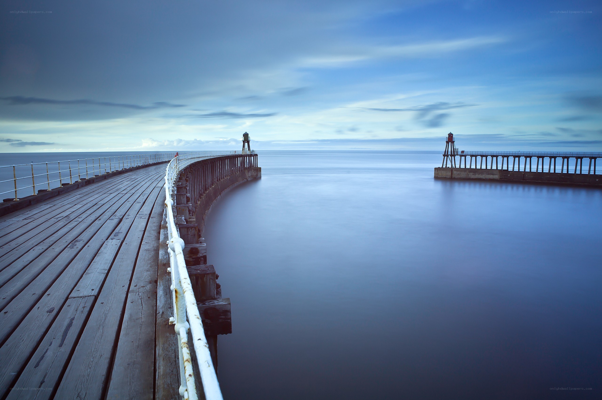 Pier extending into the sea