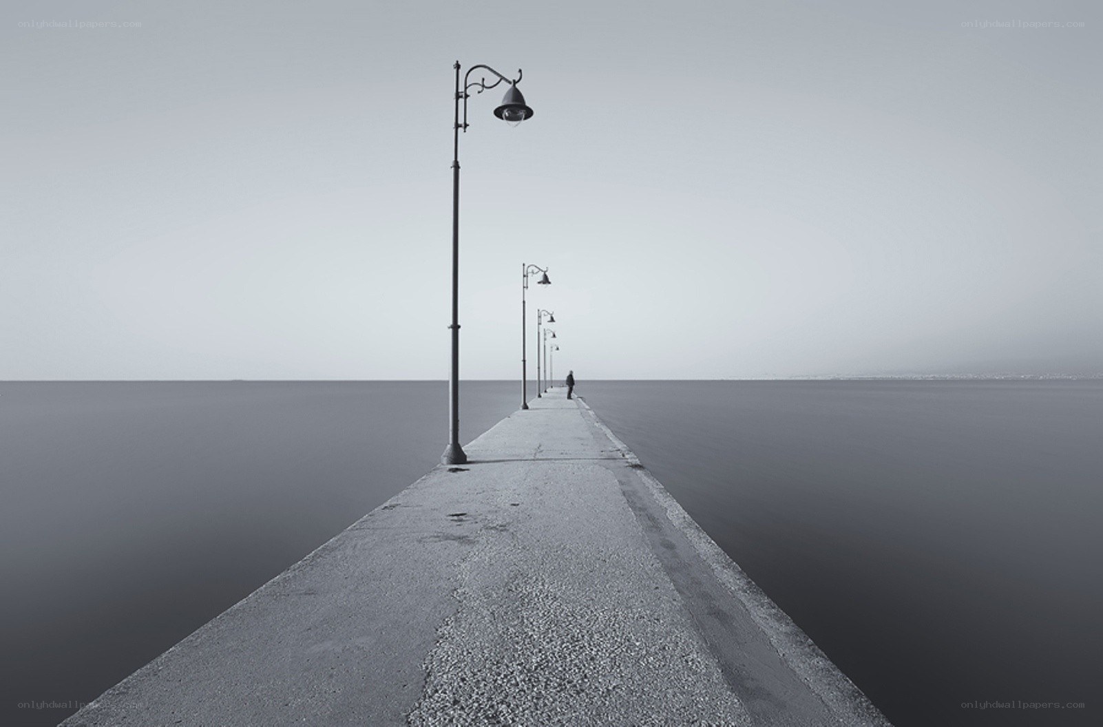 Pier extending into the sea