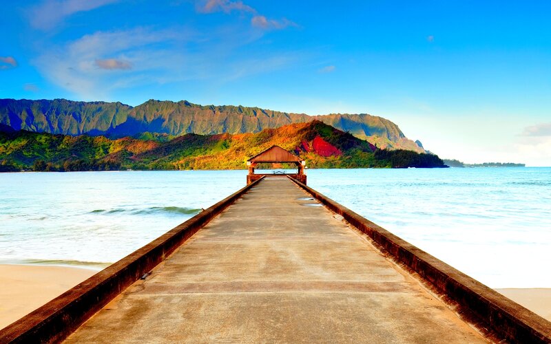 Pier Extending to Ocean