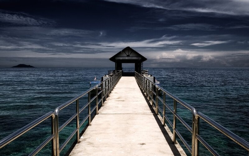 Pier Extending to Sea