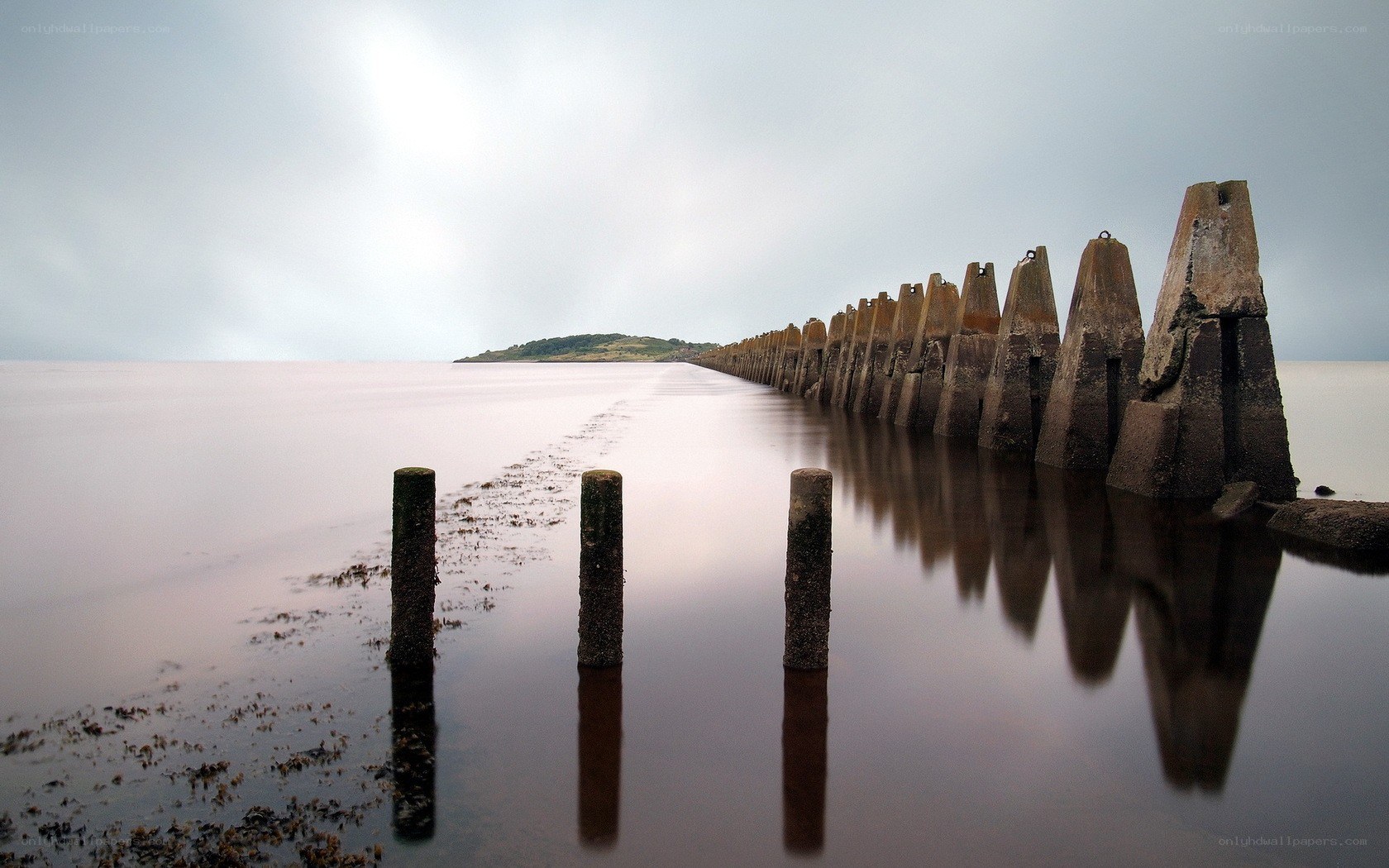 Pier leading to island