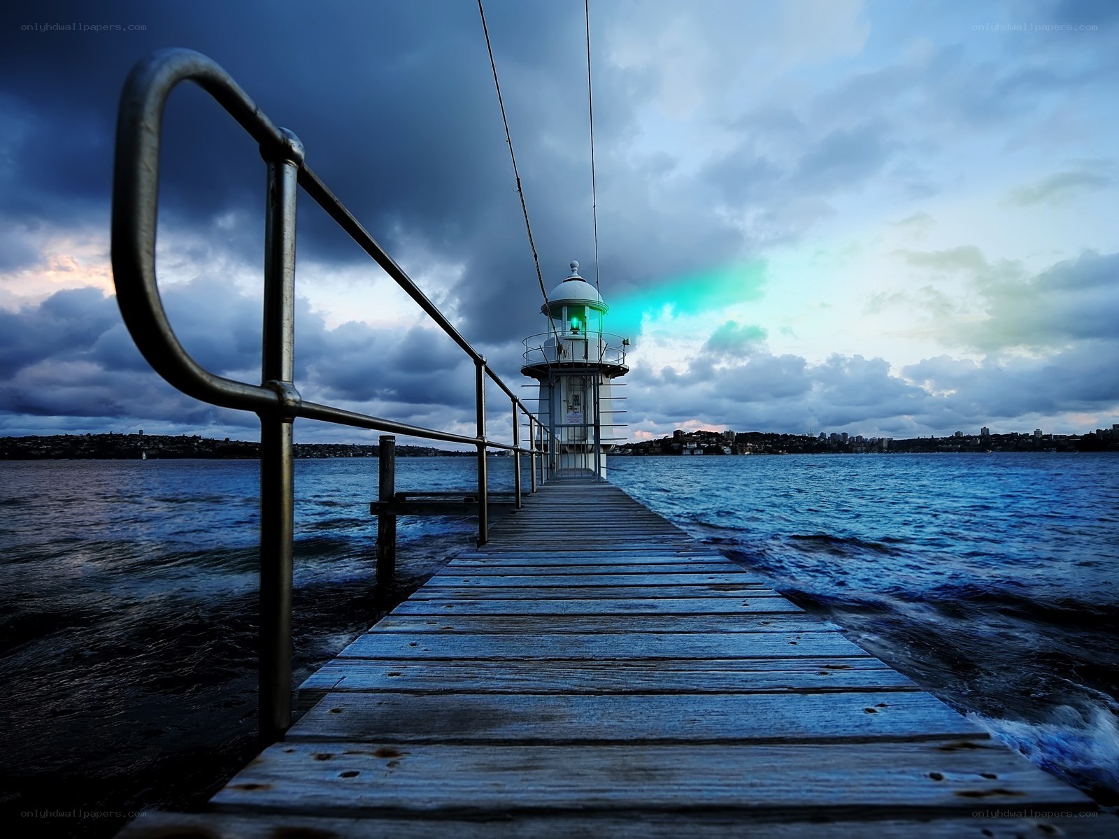 Pier leading to lighthouse