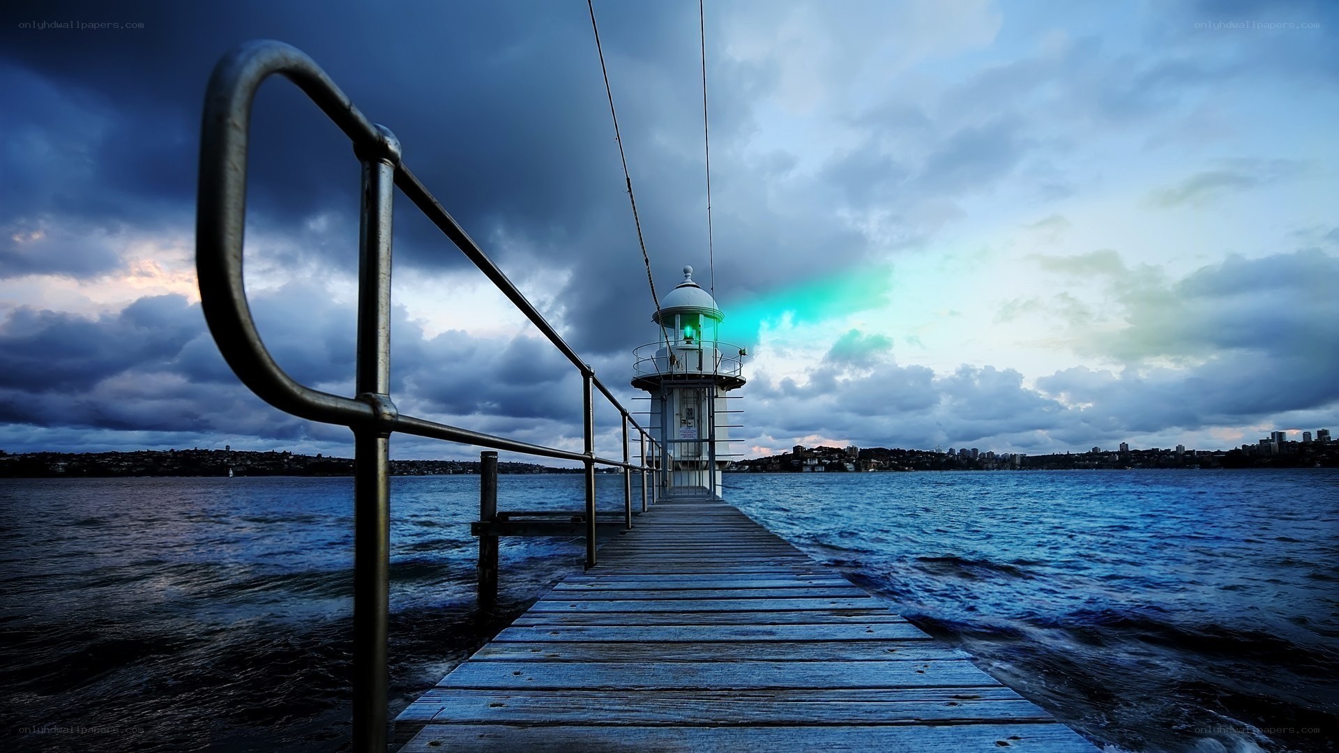 Pier leading to lighthouse