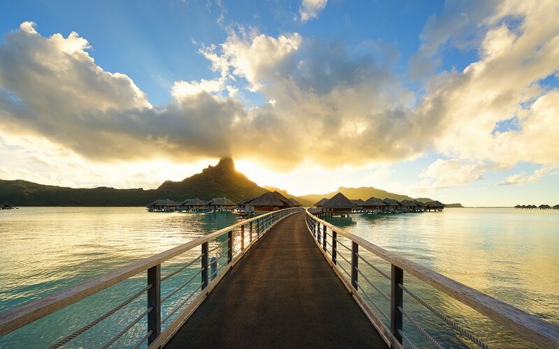 Pier Leading to Overwater Bungalows