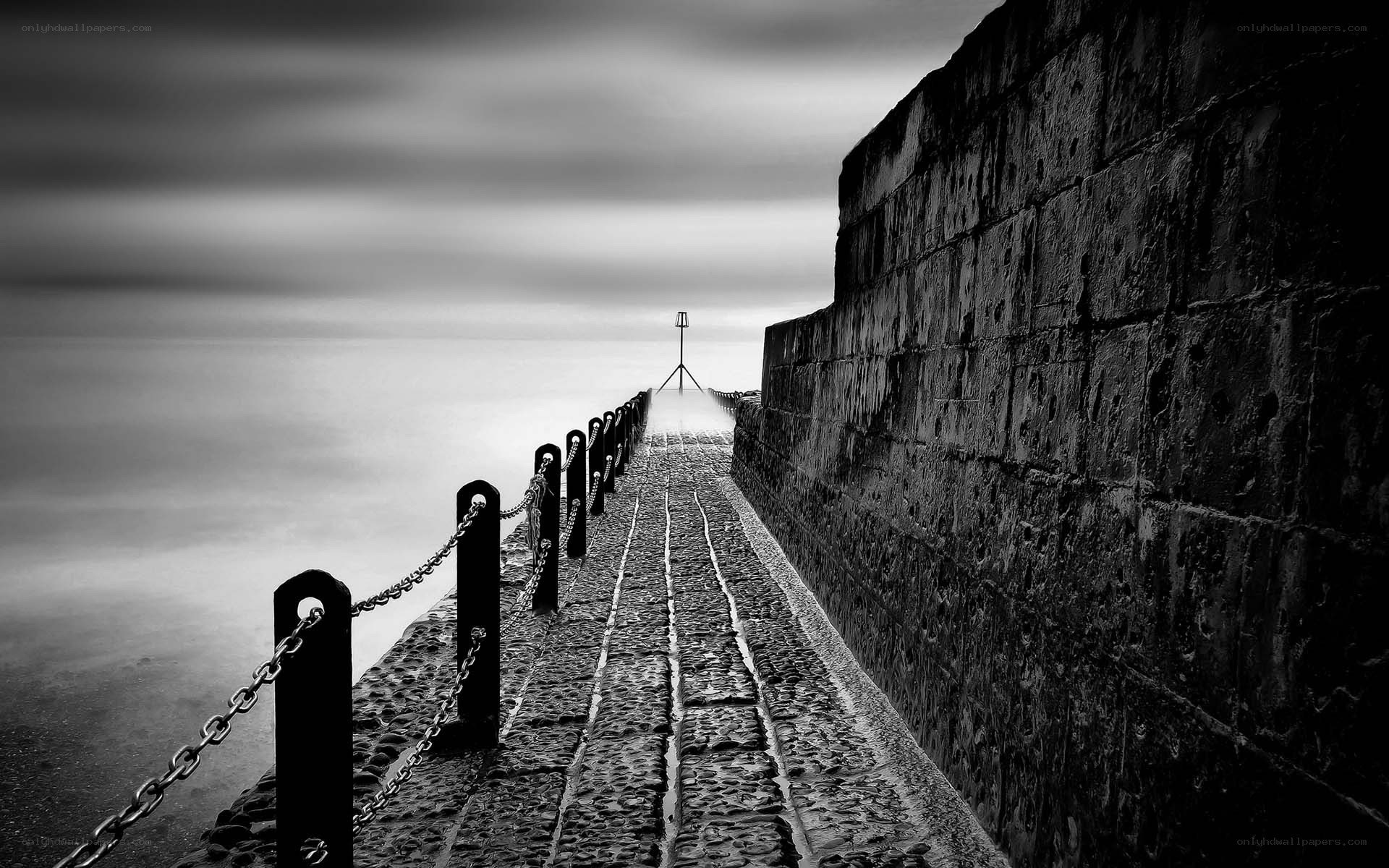 Pier leading to sea