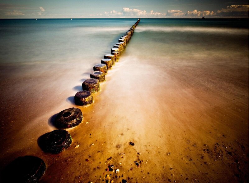 Pier on a calm beach