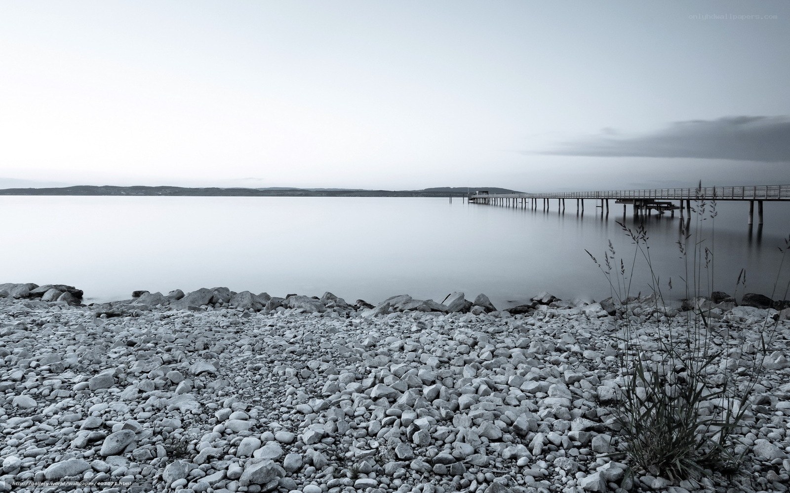 Pier on a calm lake