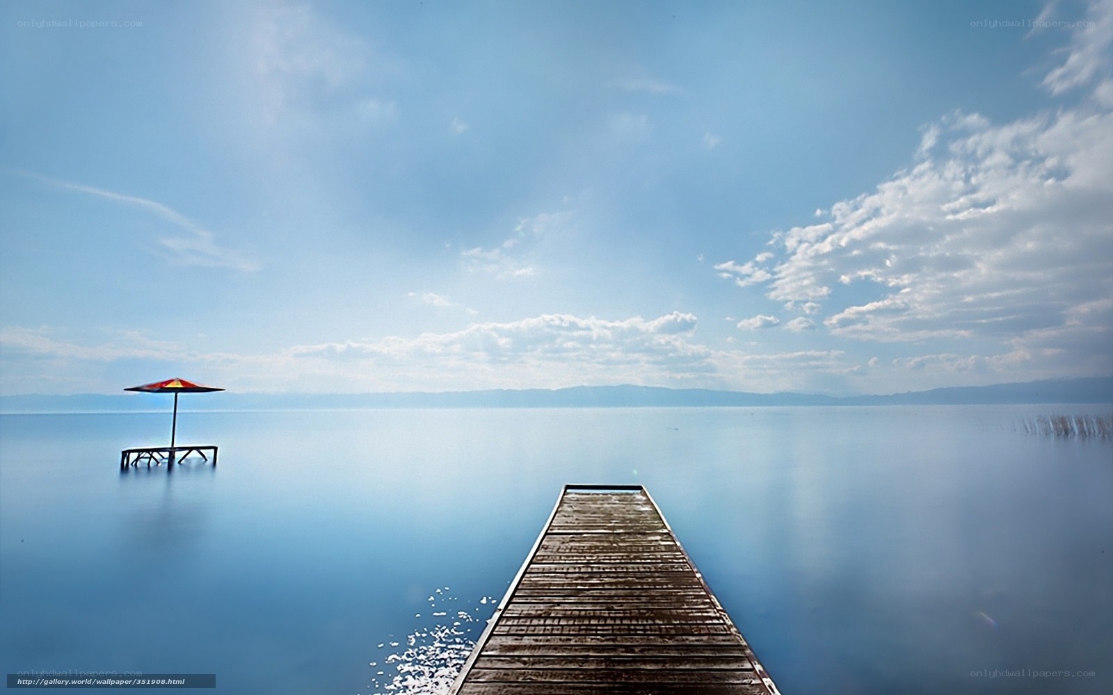 Pier on a calm lake