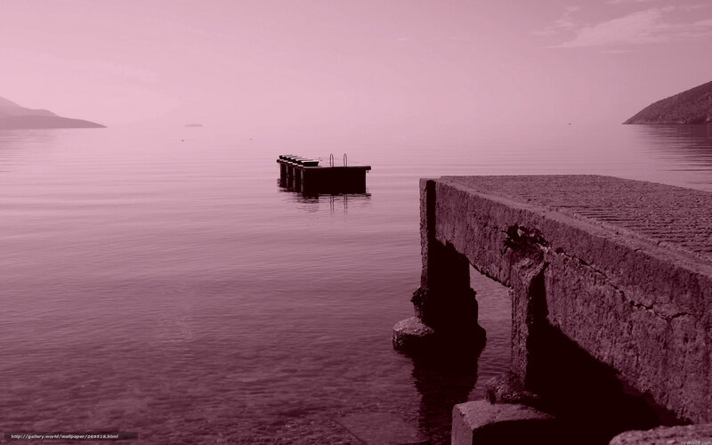 Pier on calm water