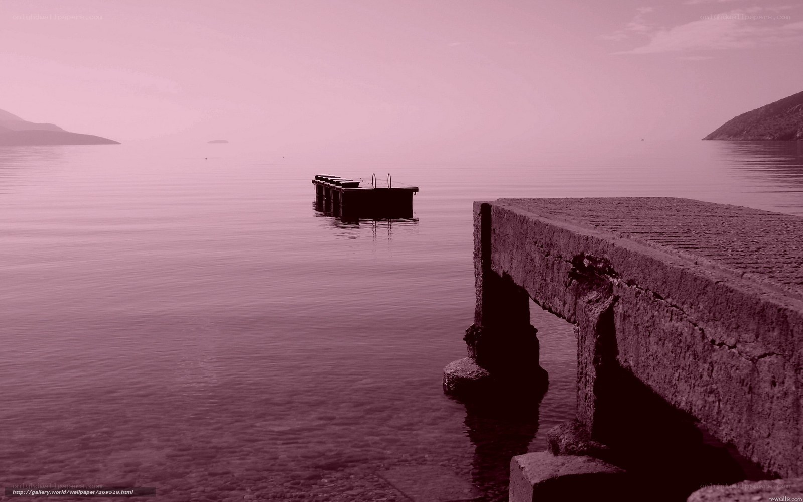 Pier on calm water