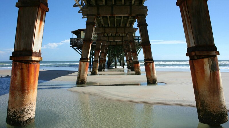 Pier on Sandy Beach