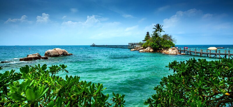 Pier on Tropical Island
