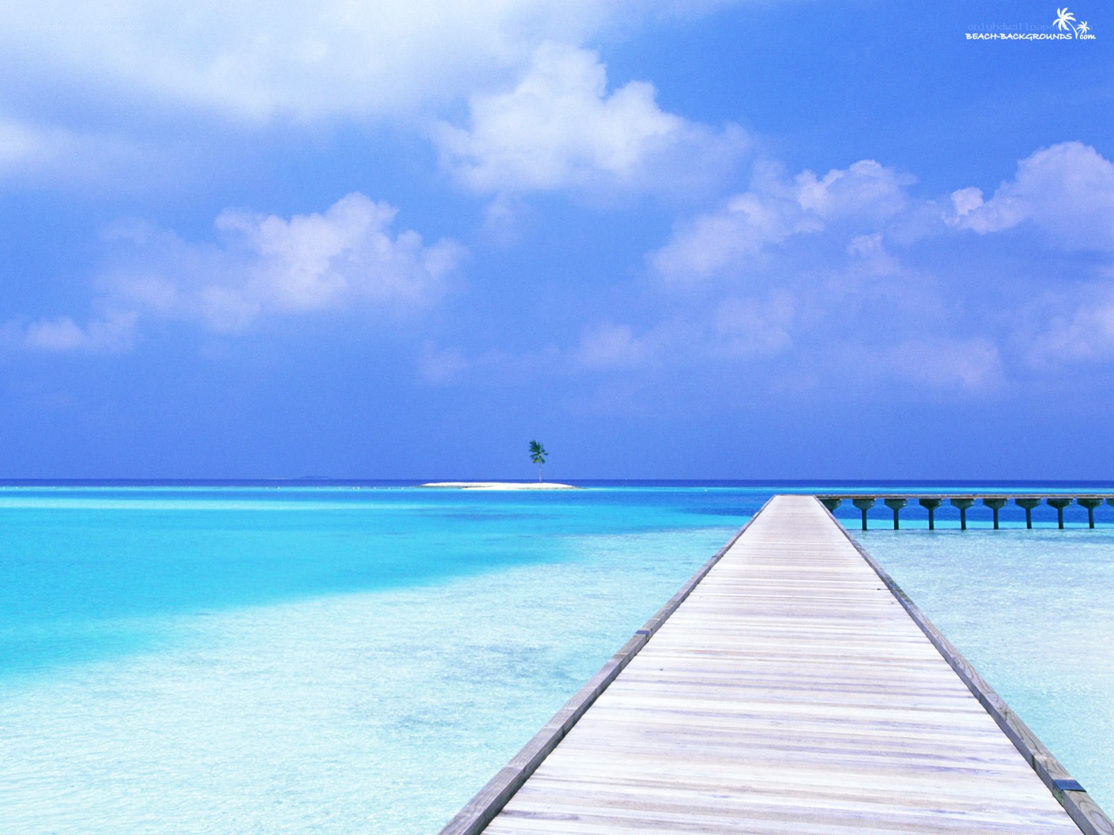 Pier to tropical island