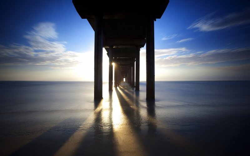 Pier under Sunlight