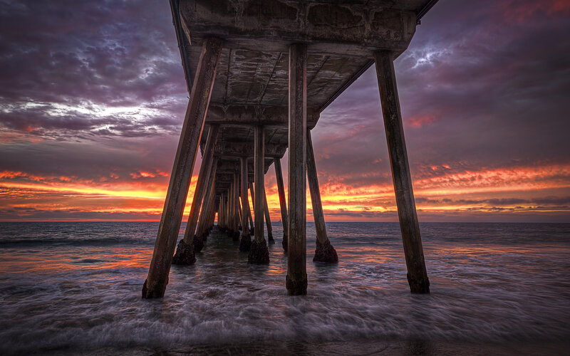 Pier under Sunset