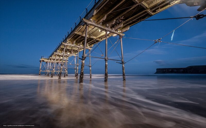 Pier under Twilight Sky