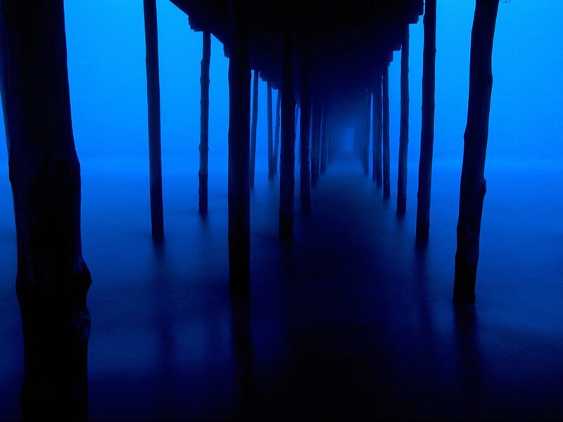 Pier under water