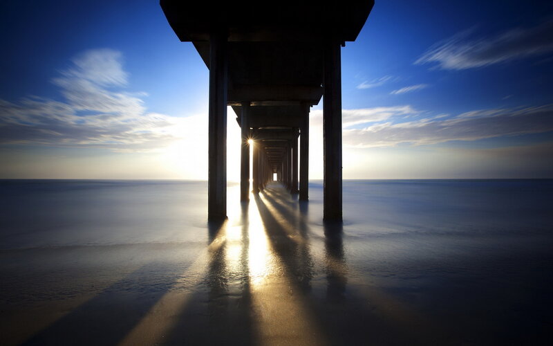 Pier Understructure — Blue, Serene