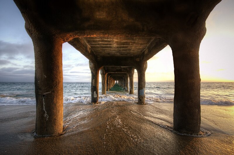Pier view from under the structure