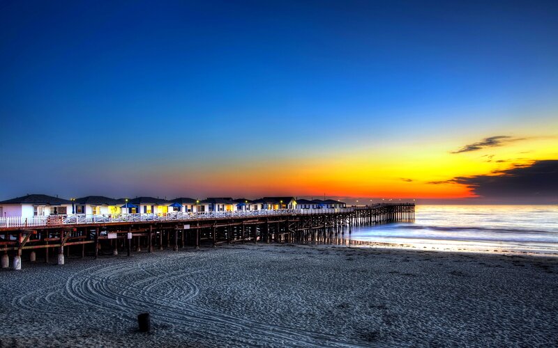 Pier with Beach Houses