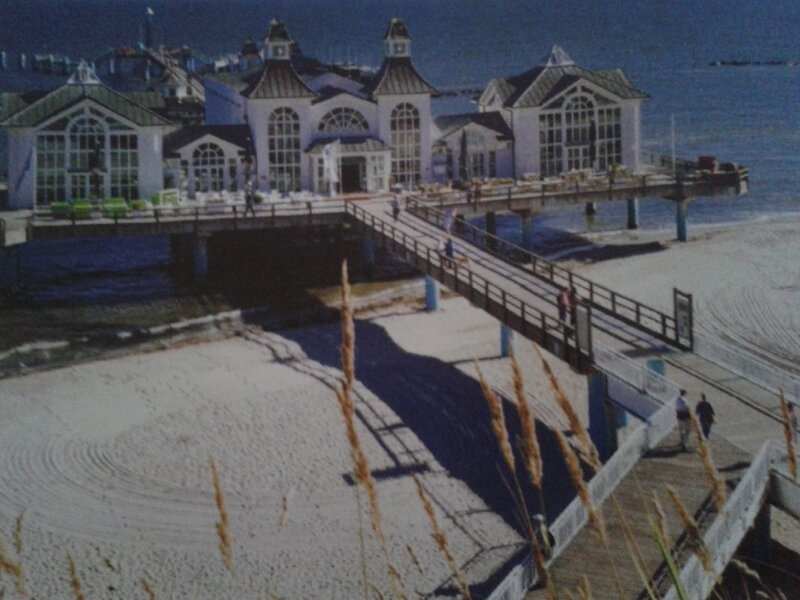 Pier with Buildings — Blue, Calm