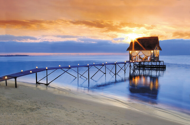 Pier with Candlelit Hut