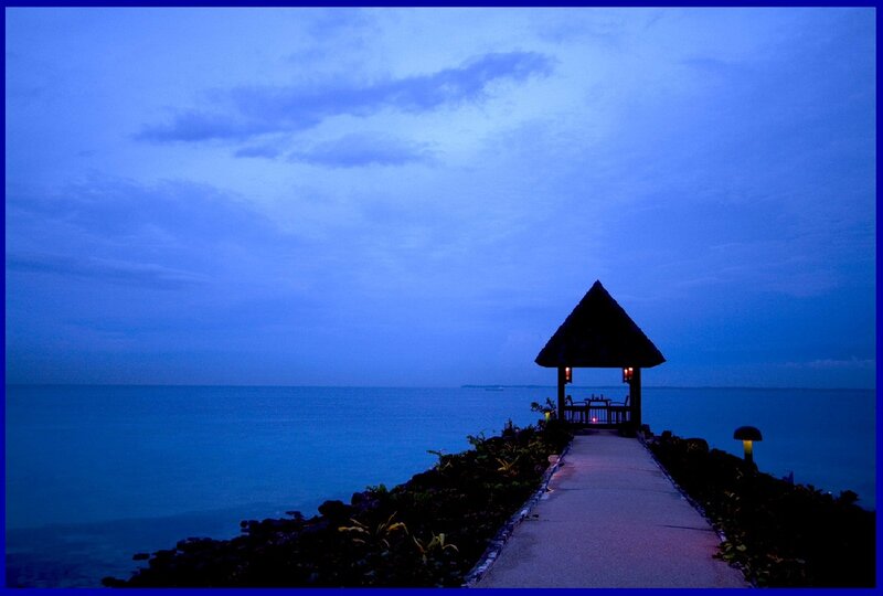 Pier with Gazebo at Dusk