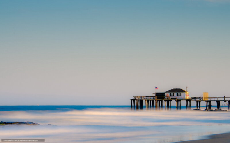 Pier with House at Ocean
