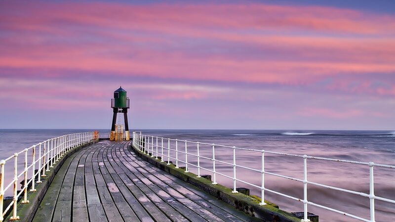 Pier with Lighthouse — Pink