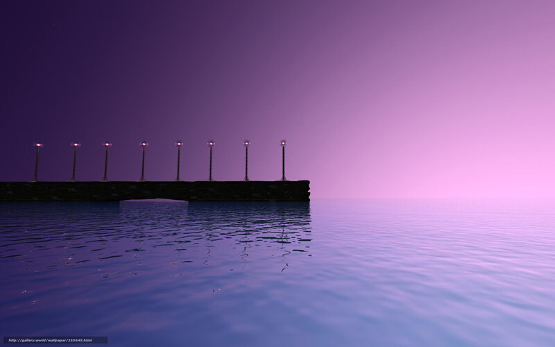 Pier with Lights — Purple