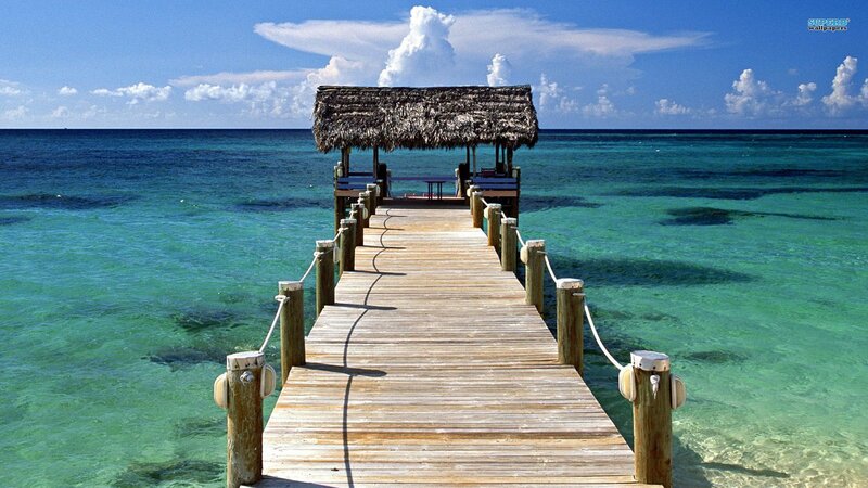 Pier with Thatched Hut