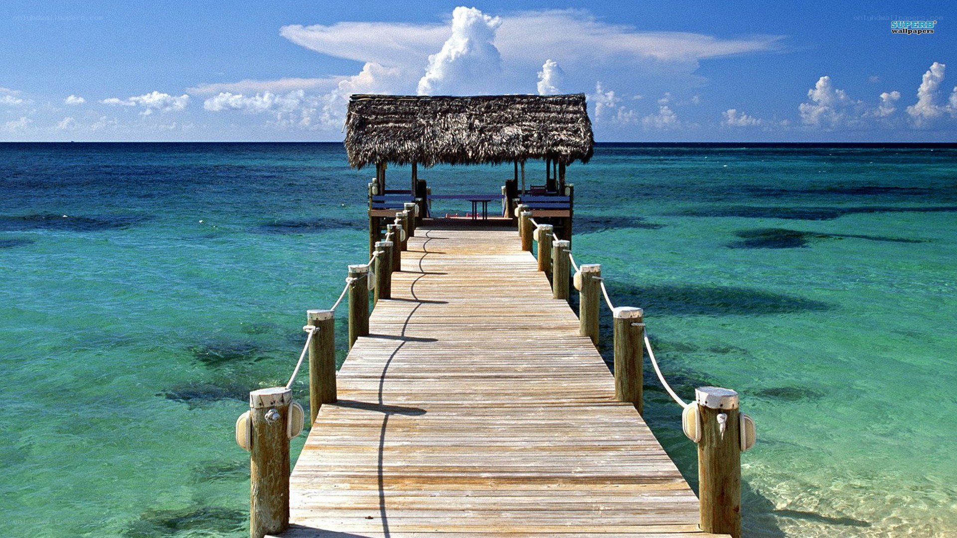 Pier with Thatched Hut