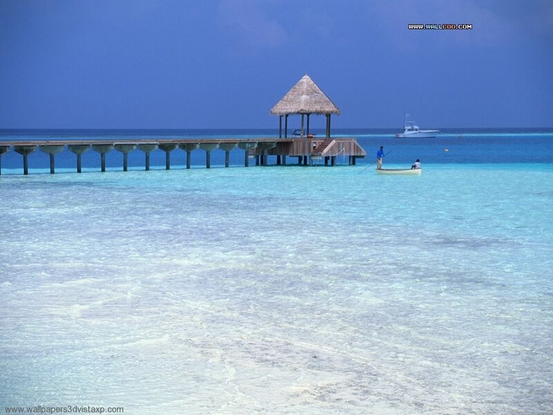 Pier with Thatched Hut